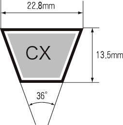 e-POWER V벨트 로엣지코그타입 CX형
