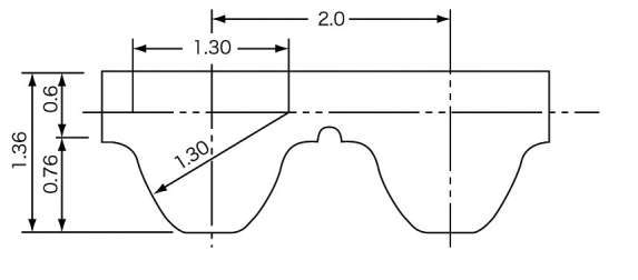 수퍼토르크타이밍벨트 S2M형(폴리우레탄)