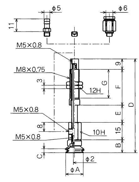 벨로우즈형버퍼식금구붙이 패드 NAPJTS·NAPJYS