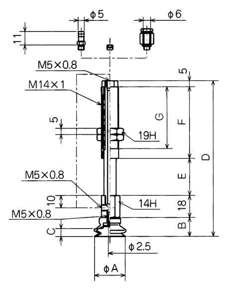 벨로우즈형버퍼식금구붙이 패드 NAPJTS·NAPJYS