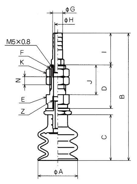 3단벨로우즈형피팅붙이 고정식금구붙이 패드 PCTK·PCYK