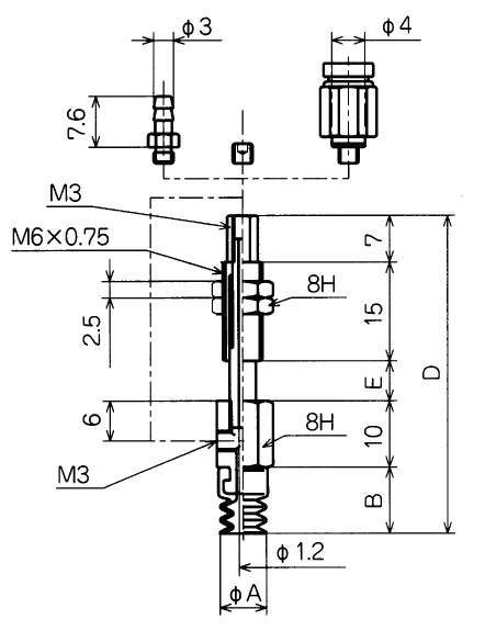 3단벨로우즈형버퍼식금구붙이 패드 NAPCTS·NAPCYS