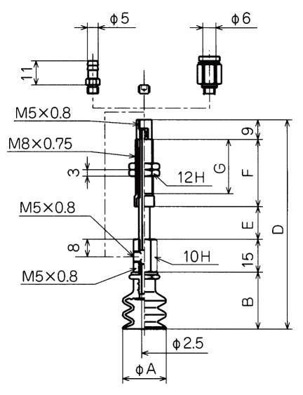 3단벨로우즈형버퍼식금구붙이 패드 NAPCTS·NAPCYS