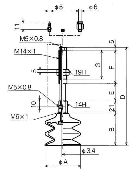 3단벨로우즈형버퍼식금구붙이 패드 NAPCTS·NAPCYS