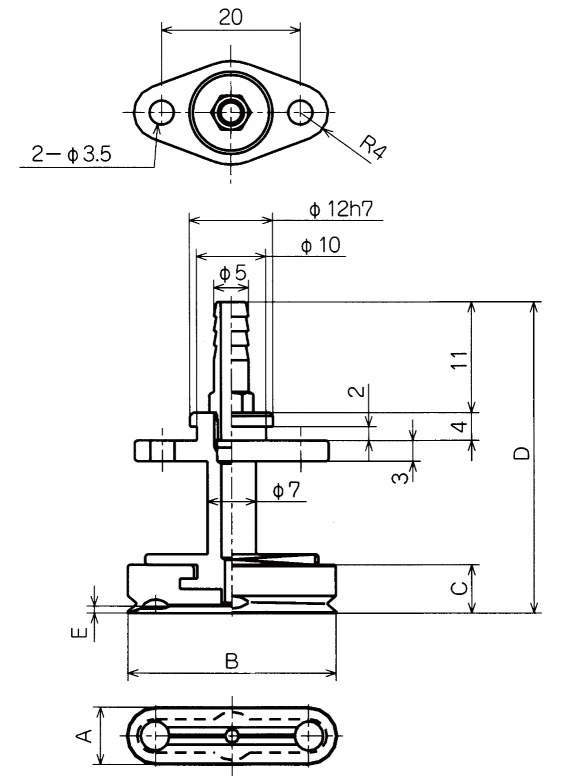 긴원형피팅붙이 고정식금구붙이 패드 PWTK·PWYK