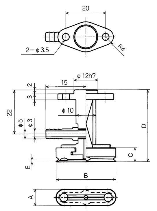 긴원형피팅붙이 고정식금구붙이 패드 PWTK·PWYK