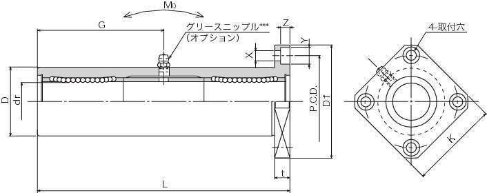 TRK 슬라이드부시(트리플·각플랜지형)