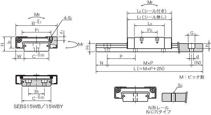 SEBS-WB 미니츄어슬라이드가이드(와이드타입)