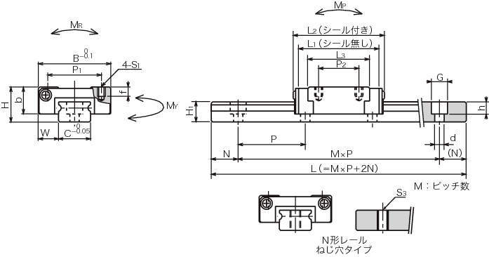 SEB-A 미니츄어슬라이드가이드(볼비유지)
