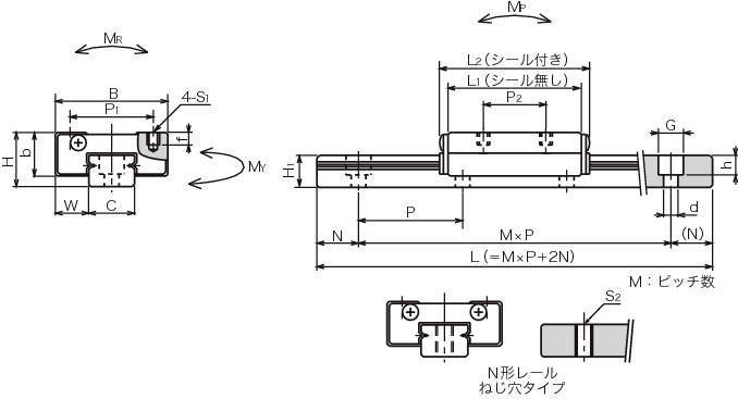 SER-A 미니츄어슬라이드가이드(롤러식)