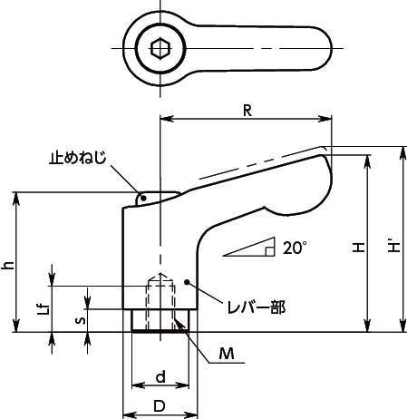 LDCF 미니클램프레버(암나사)