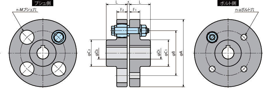 플랜지형굴곡축피팅