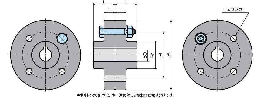 플랜지형고정축피팅