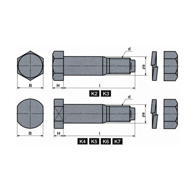 플랜지형고정축피팅용피팅볼트