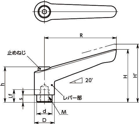 LEFS 클램프레버(암나사·스테인레스)