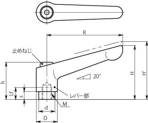 LDFS 클램프레버(암나사·스테인레스)