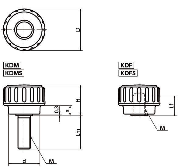 KDMS 딤플노브(수나사)