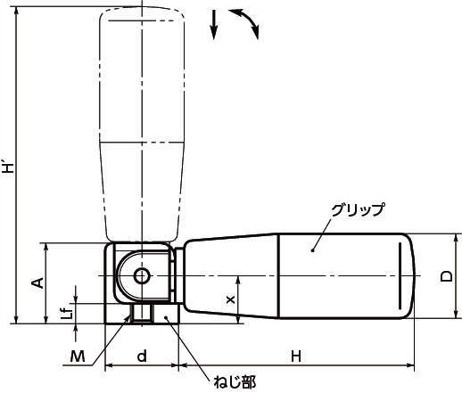 GSR 리트랙더블회전그립