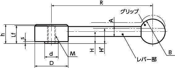 LFF 플랫텐션레버(암나사)
