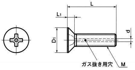 SVFS 십자구멍붙이접시작은나사(가스배기용구멍붙이)