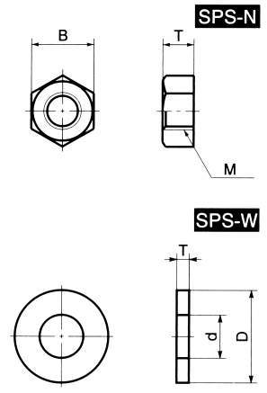 SPS-N·SPS-W 수지나사(PPS/육각너트·와셔)
