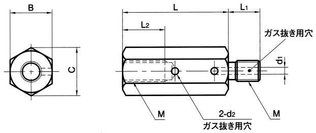 SHVAS 육각지주(가스배기용구멍붙이)