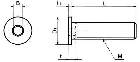 SSHS-FT 육각렌치극저두볼트(전체나사)