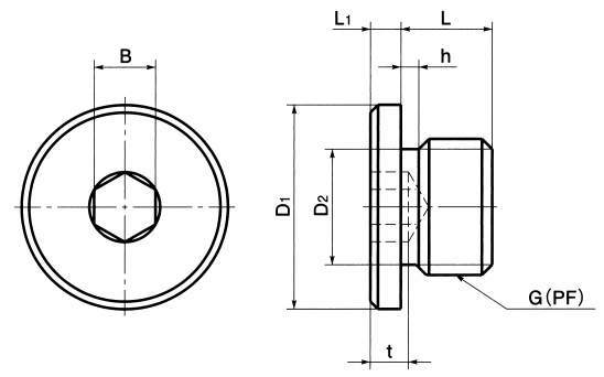 SFF 플랜지붙이육각렌치스크류플러그
