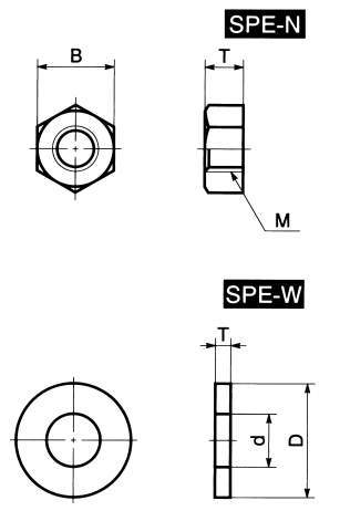 SPE-N·SPE-W 수지나사(PEEK/육각너트·와셔)