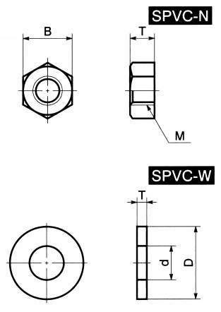 SPVC-N·SPVC-W 수지나사(H-PVC/육각너트·와셔)