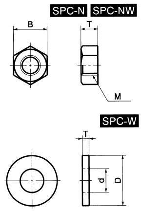 SPC-N·SPC-W 수지나사(PC/육각너트·와셔)