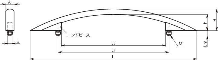 UARH 알미늄 아치손잡이