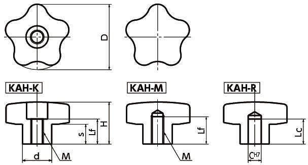 KAH 알미늄핸들노브