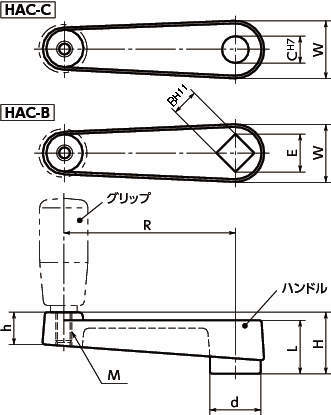 HAC 알미늄클램프핸들