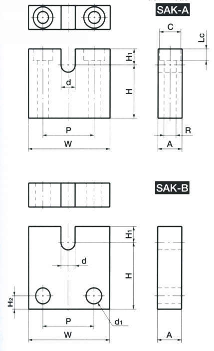 SAK 어저스트볼트용블록