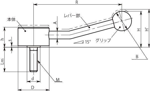LNFM-E 플랫텐션레버(수나사)