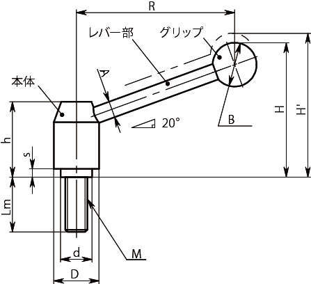 LNTMS-E 텐션레버(수나사·스테인레스)