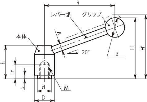 LNTF-E 텐션레버(암나사)