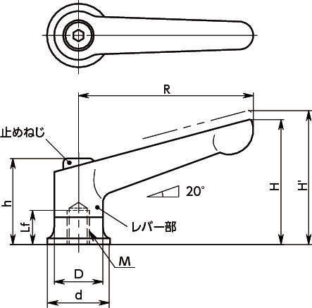LDBF 파워클램프레버(암나사)