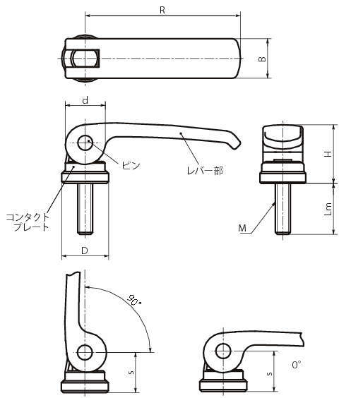 LWBMS-NI 캠레버고정타입(수나사·스테인레스)