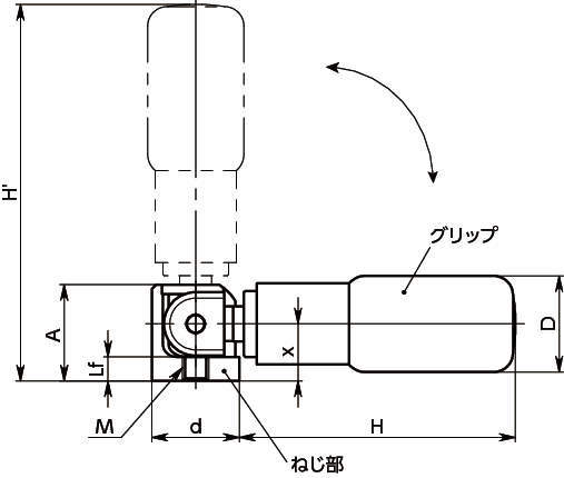GNSR 리트랙더블회전그립