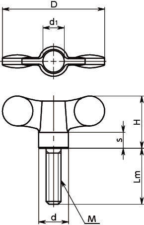 KGWM·KGWMS 플라스틱윙노브(수나사)