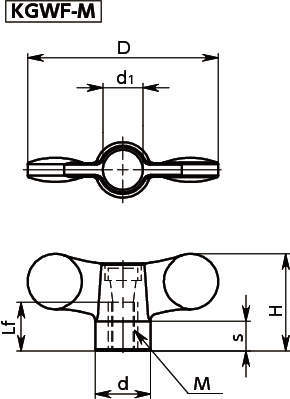 KGWF 플라스틱윙노브(암나사)
