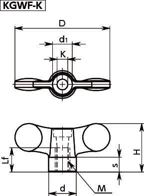 KGWF 플라스틱윙노브(암나사)