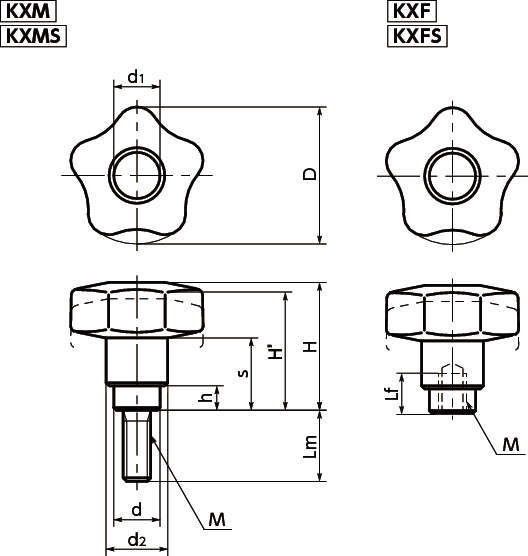 KXF·KXFS 클램프노브(암나사)