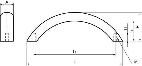 UARF 알미늄 아치손잡이