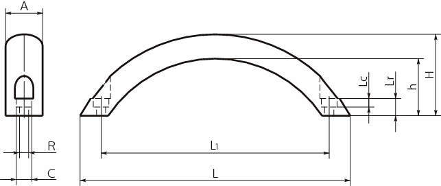 UARC 알미늄 아치손잡이