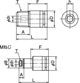 푸시원A 육각구멍붙이원형컨넥터