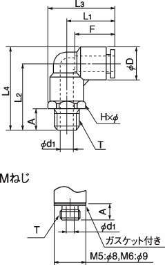 푸시원A 90°엘보