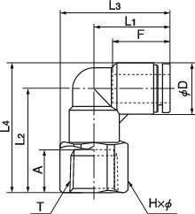 푸시원A 90°암엘보